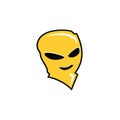 Modern mascot is an alien logo. Vector illustration. Royalty Free Stock Photo