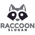 Modern mascot flat design simple minimalist cute raccoon logo icon design template vector with modern illustration concept style Royalty Free Stock Photo