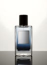 Modern Masculine Perfume Bottle Displayed In Clean Minimal Studio Light With Reflective Surface Royalty Free Stock Photo
