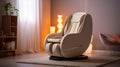 A Modern massage chair in the living room. electric massage chair. Generative Ai