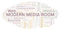 Modern Media Room word cloud Royalty Free Stock Photo