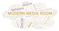 Modern Media Room word cloud Royalty Free Stock Photo