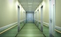 modern medical clinic bright blurred background corridor spacious modern medical facility hospital new 3d render Royalty Free Stock Photo