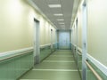 modern medical clinic bright blurred background corridor spacious modern medical facility hospital new 3d render Royalty Free Stock Photo