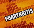 Modern medical concept: Pharyngitis on Yellow Brick Wall . Royalty Free Stock Photo