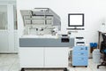 Modern medical equipment for automatic biochemical analysis of blood and serum.