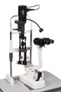 Modern medical equipment - ophthalmology operation surgical microscope isolated Royalty Free Stock Photo