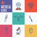 Modern medical icon set. illustrator.