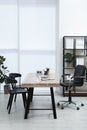 Modern office interior with doctor`s workplace Royalty Free Stock Photo