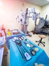 Modern medical operating theatre with robotic equipment. Medical instruments. Surgical robot. Da Vinci Surgery Royalty Free Stock Photo