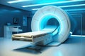 A modern medical room with a magnetic resonance scanner Royalty Free Stock Photo