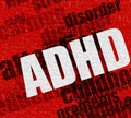 Modern medicine concept: ADHD on the Red Wall .