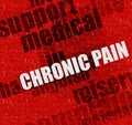 Modern medicine concept: Chronic Pain on Red Brickwall .