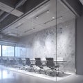 Modern Meeting Room with Marble Design