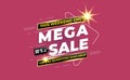 Modern MEGA Sale Background. vector illustration