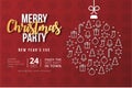 modern merry christmas party poster vector illustration Royalty Free Stock Photo