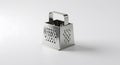 Modern Metal Grater: Minimalist Square Design with Handle Royalty Free Stock Photo