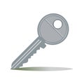 Modern Metal Key Illustration Minimal Design Safe Protection Entry Access Solution Flat Isolated Single Object Royalty Free Stock Photo