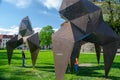 Modern Metal sculpture in Gorlitz, Germany