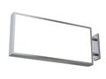 Modern metal wall-mounted rectangular mirror with bracket Royalty Free Stock Photo