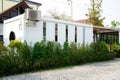 Modern metal White building made from shipping house containers