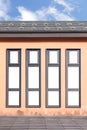 Modern metal window design at house