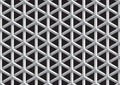 Modern metallic black and white optical illusion 3d geometric pattern abstract background