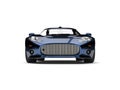 Modern metallic deep blue super sports car - front view