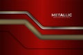 Modern Metallic Luxury Overlapped Glossy Golden and Maroon Background