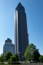 A modern metropolis, tall skyscrapers in Frankfurt.