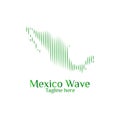 Modern mexico wave logo template designs vector illustration simple