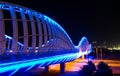 Meydan bridge in Dubai at night