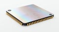 Modern Microchip on White Background Royalty Free Stock Photo