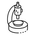 Modern microscope icon, outline style