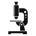 Modern microscope icon, simple style