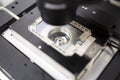 Modern microscope microbiology laboratory Royalty Free Stock Photo