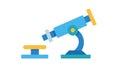 Modern microscope for scientific analysis, vibrant research tool, vector design Generative AI Royalty Free Stock Photo