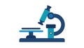 Modern Microscope Vector Icon for Science Research, vector design Generative AI Royalty Free Stock Photo