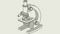 Modern Microscope Vector, Scientific Research and Laboratory Tool, vector design Generative AI Royalty Free Stock Photo