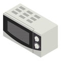 Modern microwave icon, isometric style
