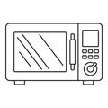 Modern microwave icon, outline style