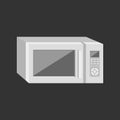 A modern microwave oven with a display and modes. Vector illustration. Business concept. Royalty Free Stock Photo