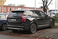 Modern mid-size luxury crossover black Swedish SUV car Volvo XC90 D5 Royalty Free Stock Photo