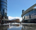 The modern Milan with interesting buildings