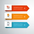 Modern minimal arrow elements for infographics