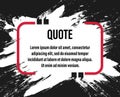 Modern minimal black frame for your text with jogs. Quote,