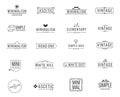 Modern minimal business vector logos. Brand emblem in minimalism design style