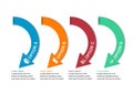 Modern minimal colorful arrow infographics