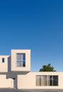 Modern minimal cubic house Royalty Free Stock Photo