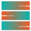 Modern Minimal Futuristic Banner Collection of Three Vector Set